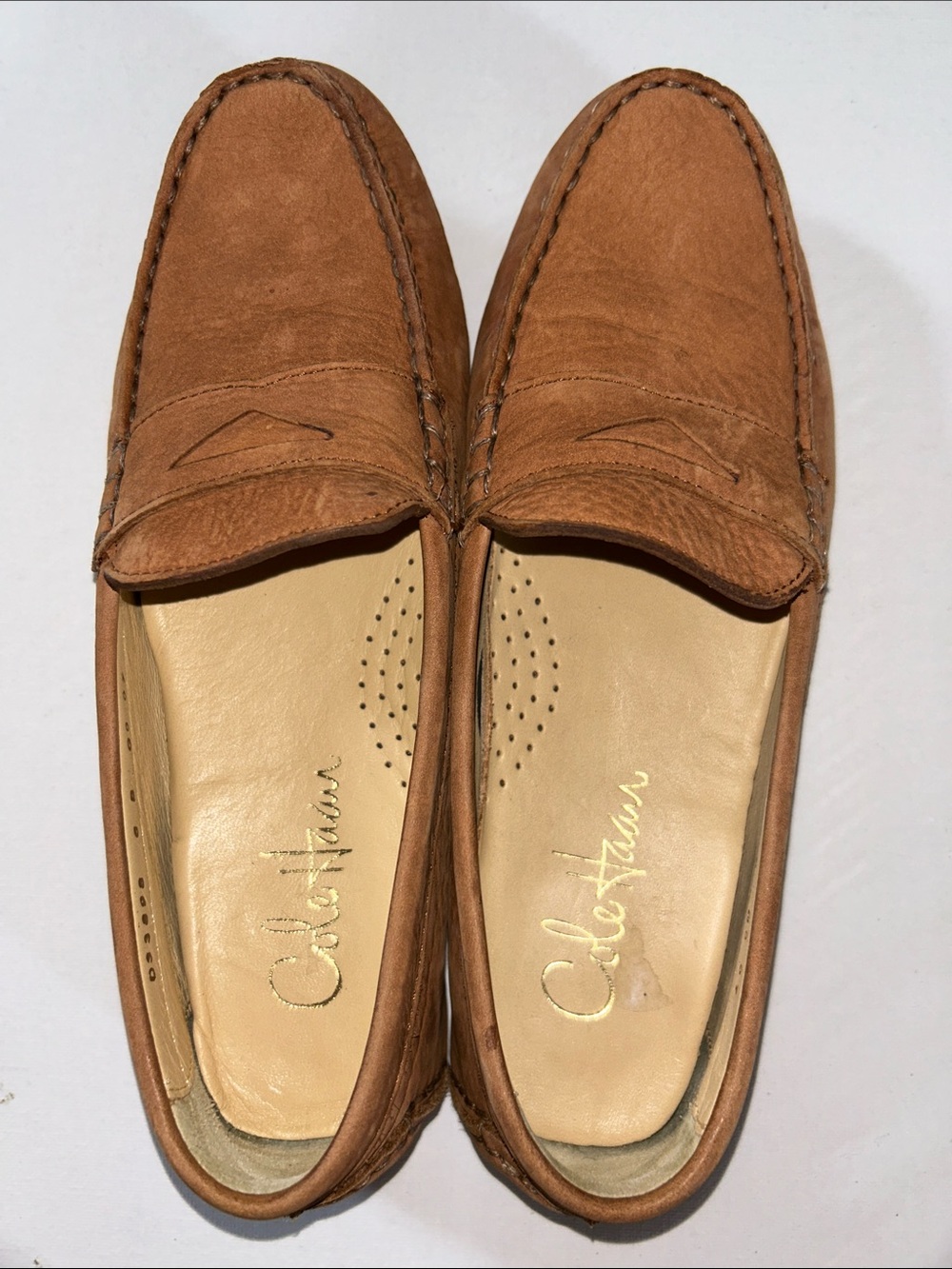 NWOB Cole Haan Danby Brown Suede Travel Penny Loafers